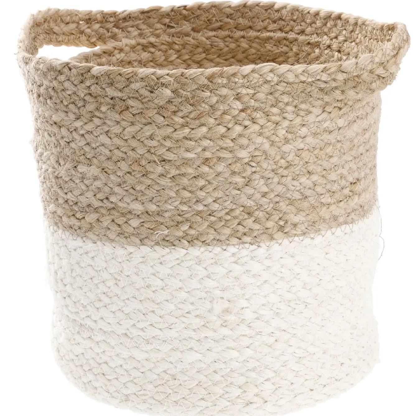 Online Dekokorb Mit Griff, Natur/weiß, 22 X 23 Cm Organisation
