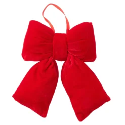 Outlet Deko-Schleife, Hängend/rot, 29 Cm Geschenkverpackungen|Weihnachtsbaumschmuck