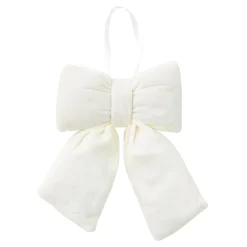 Deko-Schleife, Hängend/weiß, 29 Cm Geschenkverpackungen|Weihnachtsbaumschmuck