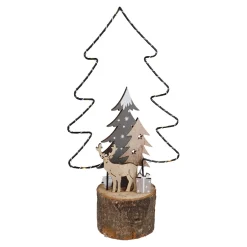 Best Deko-Tanne Mit Rentier/Tannen, 27 Cm Lichterwelt|Deko-Objekte