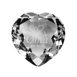 Hot Diamant-Herz Mit Spruch, Oma, 8 Cm Geschenkideen