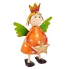 Discount Engel Mini, Stern/orange, 10 Cm Figuren|Weihnachtsdeko