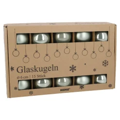 Online 15er Glaskugeln 6 Cm, Mint Weihnachtsbaumschmuck|Weihnachten