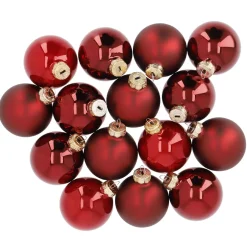 Discount 15er Glaskugeln 6 Cm, Rot Weihnachtsbaumschmuck|Weihnachten