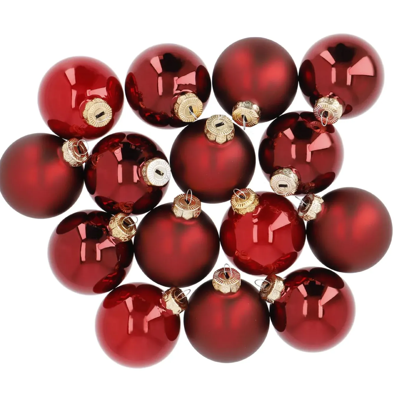 Discount 15er Glaskugeln 6 Cm, Rot Weihnachtsbaumschmuck|Weihnachten