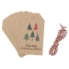 6er Set Anhänger Mit Kordel, Baum/bunt Geschenkverpackungen|Weihnachten