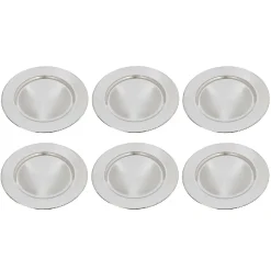 Sale 6er Set Dekoteller, 33 Cm, Silber Tischdeko Hochzeit|Hochzeitsdeko
