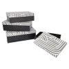 Sale 4er Set Geschenkkarton Design, Schwarz/weiß Organisation