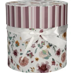 Best 5er Set Geschenkkarton Floral/rund, Lila Hochzeitsgeschenke|Geschenkverpackung