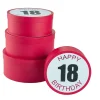Clearance 4er Set Geschenkkarton Geburtstag/18, Rund Geschenkverpackung|Geburtstag