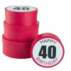 Online 4er Set Geschenkkarton Geburtstag/40, Rund Geschenkverpackung|Geburtstag