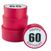 Best 4er Set Geschenkkarton Geburtstag/60, Rund Geschenkverpackung|Geburtstag
