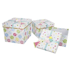 Best 3er Set Geschenkkarton Geburtstag/Quadro, Partyhut Geburtstag|Organisation