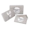 3er Set Geschenkkarton Geburtstag, Weiß/grau Geschenkverpackung|Geschenkideen