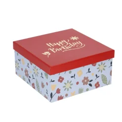 Online 5er Set Geschenkkarton Motiv, Blau Geschenkverpackung|Geschenkideen