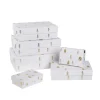 New 6er Set Geschenkkarton Prägung, Haus/weiß/gold Geschenkideen|Geschenkverpackungen