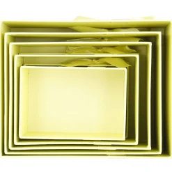 Online 5er Set Geschenkkarton Schleife, Gelb Geschenkverpackung