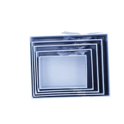 Online 5er Set Geschenkkarton Schleife, Rauchblau Geschenkverpackung