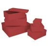 Sale 6er Set Geschenkkarton Uni, Rot Geschenkverpackung|Geschenkideen