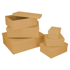 Sale 6er Set Geschenkkarton Uni, Peach Geschenkverpackung|Geschenkideen
