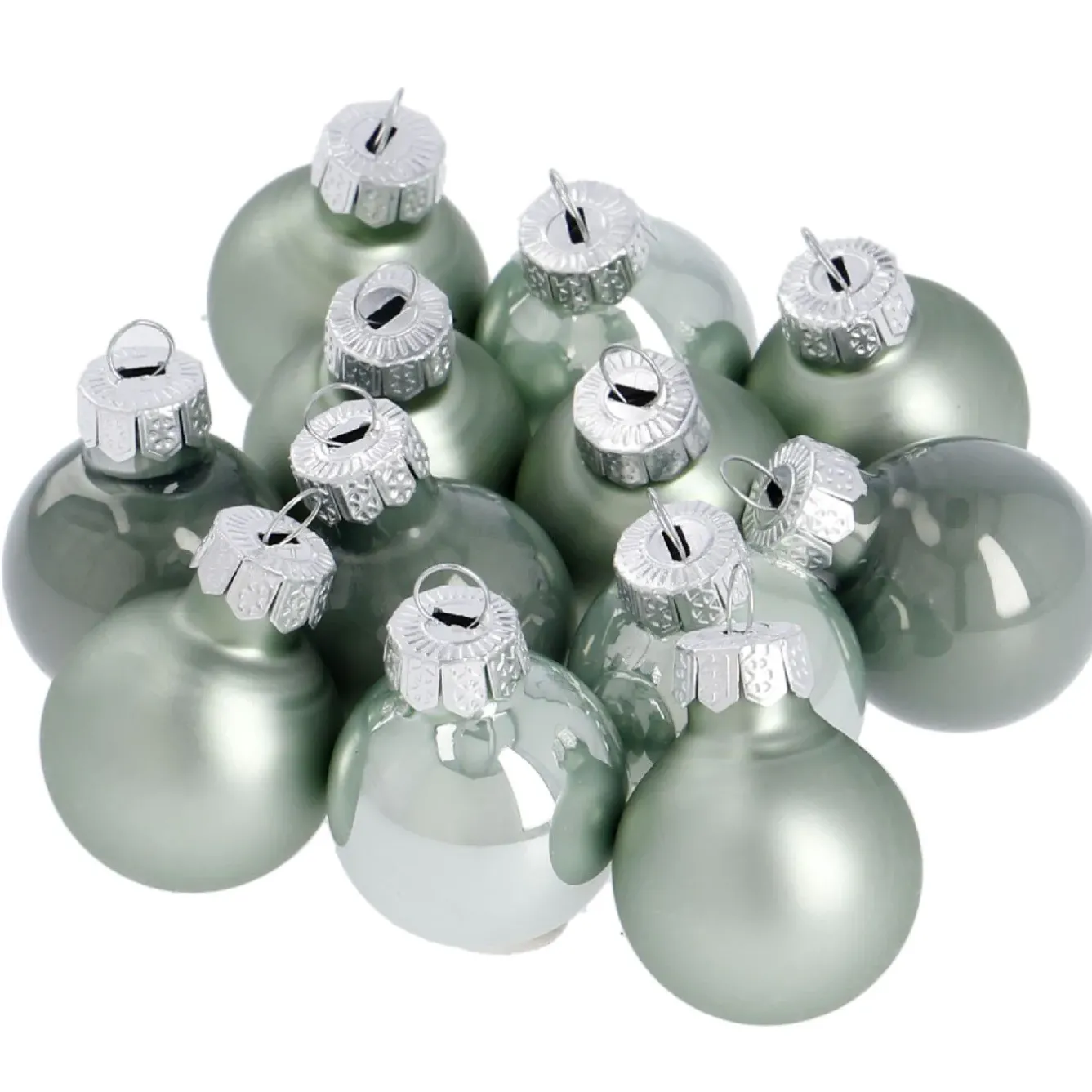Discount 12er Set Glaskugeln 2,5 Cm, Mint Weihnachtsbaumschmuck|Adventskränze & Zubehör