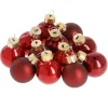 Sale 12er Set Glaskugeln 2,5 Cm, Rot Weihnachtsbaumschmuck|Adventskränze & Zubehör