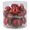 Clearance 17er Set Glaskugeln Mix, Rot Weihnachtsbaumschmuck|Adventskränze & Zubehör