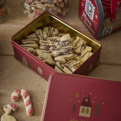 Best 3er Set Keksdose Häuser, Eckig Weihnachtsbäckerei|Weihnachten