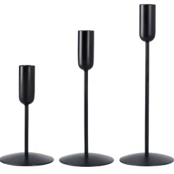 Sale 3er Set Kerzenständer, Stabkerzen, Schwarz Matt Tischdeko|Kerzen & Kerzenständer