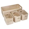 4er Set Kiste, Geriffelt/natur Organisation