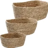 Discount 3er Set Korb Natur, Eckig/natur Organisation
