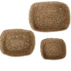 Discount 3er Set Korb Natur, Eckig/natur Organisation
