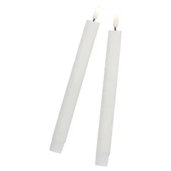 2er Set LED-Stabkerze Rustik, Hellcreme, 24.5 Cm Lichterwelt|Kerzen & Kerzenständer