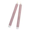 Hot 2er Set LED-Stabkerze Rustik, Altrosa, 24.5 Cm Lichterwelt|Kerzen & Kerzenständer