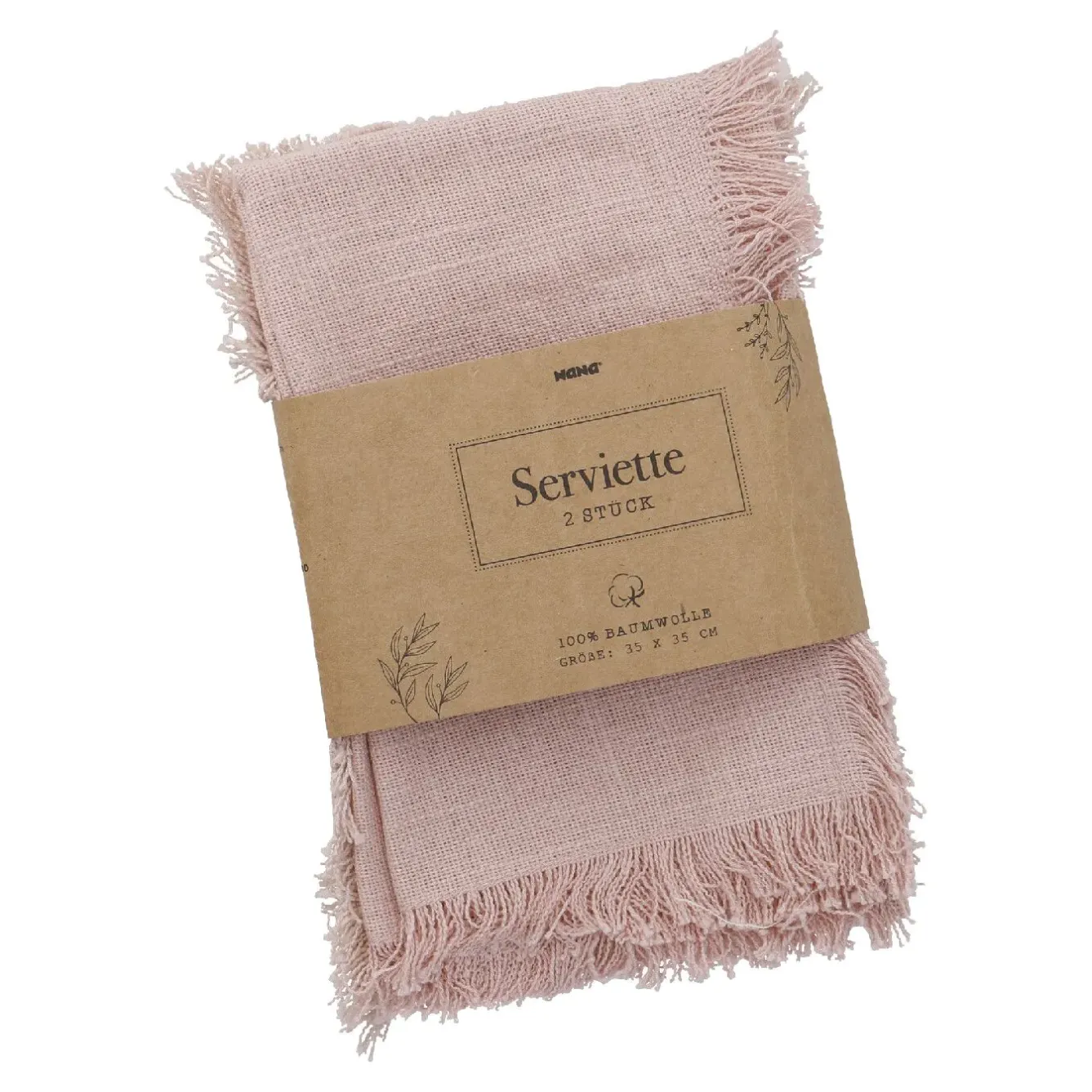 Best 2er Set Serviette, Rosa, 35 X 35 Cm Küche