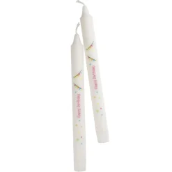 Sale 2er Set Stabkerze Geburtstag, Happy Birthday/pink Geburtstag|Kerzen & Kerzenständer
