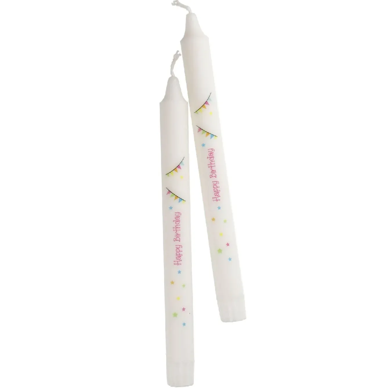 Sale 2er Set Stabkerze Geburtstag, Happy Birthday/pink Geburtstag|Kerzen & Kerzenständer