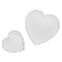Best 2er Set Tablett Herz, Weiß Salty- Und Candybar|Schalen & Tabletts