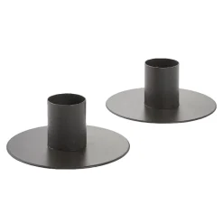 2er Set Untersetzer Stabkerze, Braun Matt, 8 X 3 Cm Tischdeko|Kerzen & Kerzenständer
