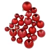 Sale 24er Weihnachtskugeln Mix, Rot Weihnachtsbaumschmuck|Weihnachten