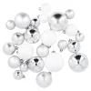 New 24er Weihnachtskugeln Mix, Silber/weiß Weihnachtsbaumschmuck|Weihnachten