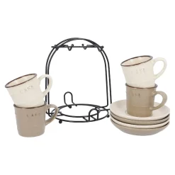 Discount Espresso-Set Cafe, Braun/creme Küche