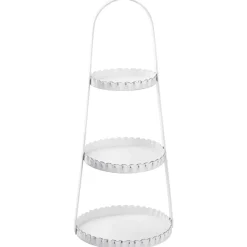 Clearance Etagere Metall, 3 Teller, Weiß, 40 Cm Salty- Und Candybar|Raumdeko Hochzeit