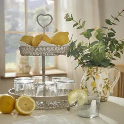 Discount Etagere Nostalgie, 2 Körbe, Taupe, 35 Cm Salty- Und Candybar|Raumdeko Hochzeit
