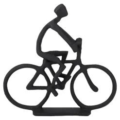 Outlet Fahrradfahrer, Schwarz, 24 X 6 X 23 Cm Figuren|Deko-Objekte