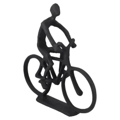 Outlet Fahrradfahrer, Schwarz, 24 X 6 X 23 Cm Figuren|Deko-Objekte