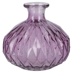 Online Flaschenvase Kugel, Rauten/lila, 14 X 13 Cm Tischdeko|Vasen & Kunstblumen