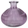 New Flaschenvase Kugel, Rillen/lila, 14 X 13 Cm Tischdeko|Vasen & Kunstblumen