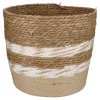 Flechtkorb Streifen, Natur/weiß, 35 X 30.5 Cm Organisation
