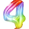 Outlet Folienballon Zahl 4, Bunt, 80 Cm Geburtstag